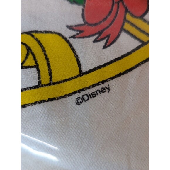VTG Disney Adult L T Shirt Tee Delta Mickey Minnie Donald Pluto Goofy Christmas - Picture 3 of 11